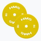 Peso olimpico in PE HMS TPP01 2 x 1,5 kg giallo