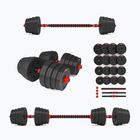 HMS SGP30 Set di manubri nero/rosso da 30 kg con attacco per bilanciere
