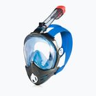 AQUA-SPEED Maschera integrale Brizo per snorkeling + supporto per fotocamera nero/blu