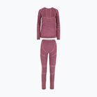 Completo intimo termico da donna Viking Lan Pro claret/light pink
