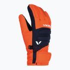 Guanti da sci Viking Flinx per bambini arancio/navy