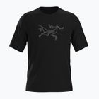 Maglietta da corsa Arc'teryx Logo Uomo Cormac, erica nera