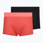 Boxer termici da donna Devold Breeze Merino 150 Hipser 2 pack black/coral