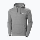 Felpa con cappuccio Helly Hansen F2F Uomo in cotone organico grigio nebbia melange/squamish