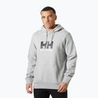 Felpa da uomo Helly Hansen HH Logo Hoodie grey/melange