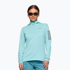Felpa da trekking da donna NORRONA Falketind Warm1 Hood aqua haze/trooper