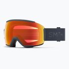 Maschera da sci Smith Sequence OTG S2 slate/chromapop everyday red mirror