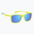 Occhiali da sole Polaroid PLD 8053/S giallo opaco azzurro/blu specchiato polarizzati per bambini