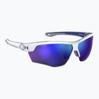 Occhiali da sole Under Armour Yard Dual S3 bianco opaco blu/blu multistrato oleofobico