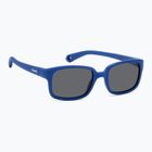Occhiali da sole Polaroid PLD K008/S blu opaco/grigio polarizzati per bambini