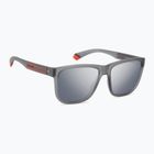 Occhiali da sole Polaroid PLD 2155/S grigio opaco/grigio argento specchiato polarizzati da uomo