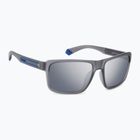 Occhiali da sole Polaroid PLD 2158/S grigio opaco/grigio argento specchiato polarizzati da uomo