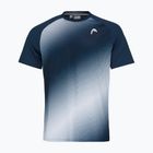 Camicia da tennis HEAD da uomo Perf blu scuro/print perf
