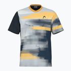 Maglietta da tennis HEAD da uomo Topspin navy/print vision m