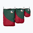 Ticket To The Moon Set di organizer da viaggio a cubo 3 pezzi bordeaux/verde scuro