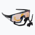 Occhiali da sole Bliz Vision Nano Optics Nordic Light nero opaco/corallo chiaro/blu arancio