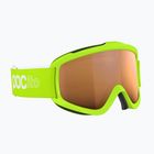 POC POCito Iris giallo fluorescente/verde/arancio chiaro parzialmente soleggiato occhiali da sci per bambini