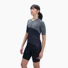 Maglia ciclismo donna POC Essential Road Print nero uranio/grigio silvestre