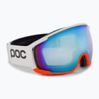 POC Zonula Clarity Comp occhiali da sci bianco/arancio fluorescente/blu specchiato