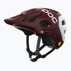 Casco MTB POC Tectal Race MIPS rosso granata/bianco idrogeno opaco