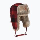 Berretto invernale Pinewood Classic Checked Fur rosso / nero