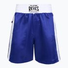 Pantaloncini da boxe in raso Cleto Reyes da uomo blu/bianco