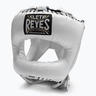 Casco da pugilato Cleto Reyes con visiera a punta in nylon bianco