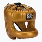 Casco da pugilato Cleto Reyes con barra facciale rotonda oro