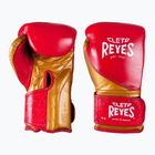 Guantoni da boxe in pelle rosso/oro Cleto Reyes High Precision Training