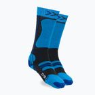 Calze da sci per bambini X-Socks Ski 4.0 antracite melange/blu elettrico