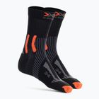 X-Socks Winter Run 4.0 calzini da corsa nero/grigio scuro melange/x-arancio