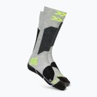 Calze da sci per bambini X-Socks Ski Discover Otc rhino grey/canary