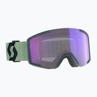 SCOTT Shield LS morbido verde/nero/blu chiaro cromato occhiali da sci