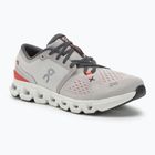 Scarpe da corsa On Cloud X 4 argento/fiamma da uomo