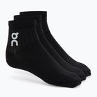On Running Logo Sock Mid 3 paia nero