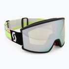 Maschera da sci SCOTT Ambit Compact black/neon yellow/amp white chrome