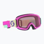 Maschera da sci per bambini SCOTT Witty SGL neon pink/enhancer