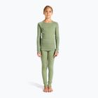 Set di intimo termico per bambini ODLO Active Warm Eco grigio acciaio melange/verde opaco