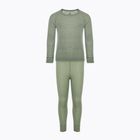 Set di intimo termico per bambini ODLO Active Warm Eco grigio acciaio melange/verde opaco