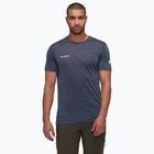 Mammut Tree Wool FL, maglietta da trekking da uomo, marina melange