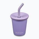 Tazza KLEAN KANTEEN Steel Straw Lid 296 ml paisley purple