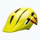 Casco da bici per bambini Bell Sidetrack II Jr lucido hi-viz/rosso