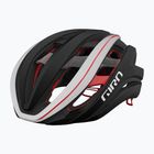 Casco da bicicletta Giro Aether Spherical MIPS nero opaco/bianco/rosso