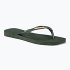 Infradito Havaianas Square Logo Metallic verde oliva da donna