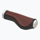 Brooks England Manopole manubrio ergonomiche in pelle marrone