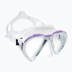 Maschera subacquea Cressi Lince trasparente/bianco/lilla