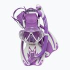 Cressi Rocks Jr Dive Dive Set lilla/bianco