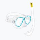 Set per snorkeling per bambini Cressi Perla Jr + Minigringo clear/aquamarine