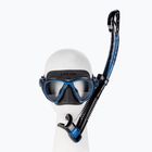 Set da snorkeling Cressi Quantum + Itaca Ultra Dry nero/blu