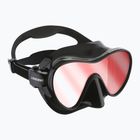 Cressi F1 maschera subacquea Ultravision lenti nere/rosse